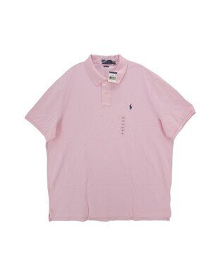 NWT POLO RALPH LAUREN Pink Mesh Polo Shirt Classic Fit 100% Cotton XXL
